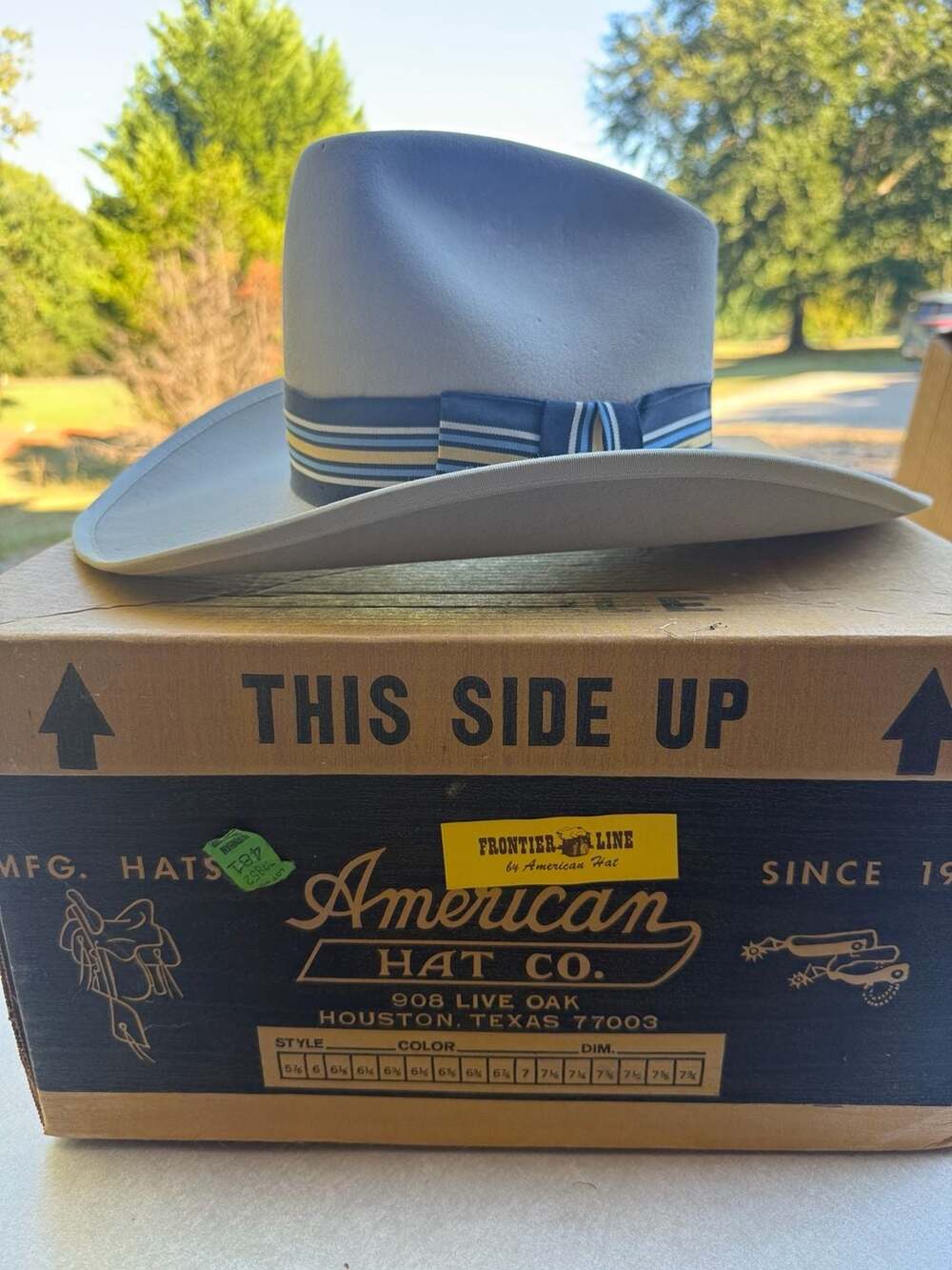 American Hat Co. Frontier Line Cowboy Hat Silver Belly Felt